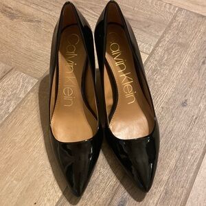 Calvin Klein Gayle Black Patent Pumps Shoes 9.5 M
